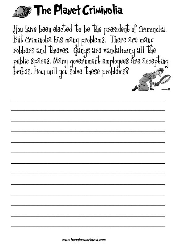 esl writing worksheet for adults