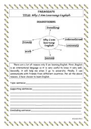 esl writing worksheet for adults