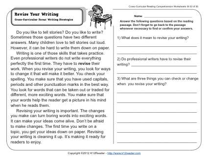 Revise Your Writing | 2nd Grade Reading Comprehension Worksheets