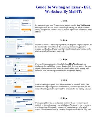 essay writing worksheet pdf
