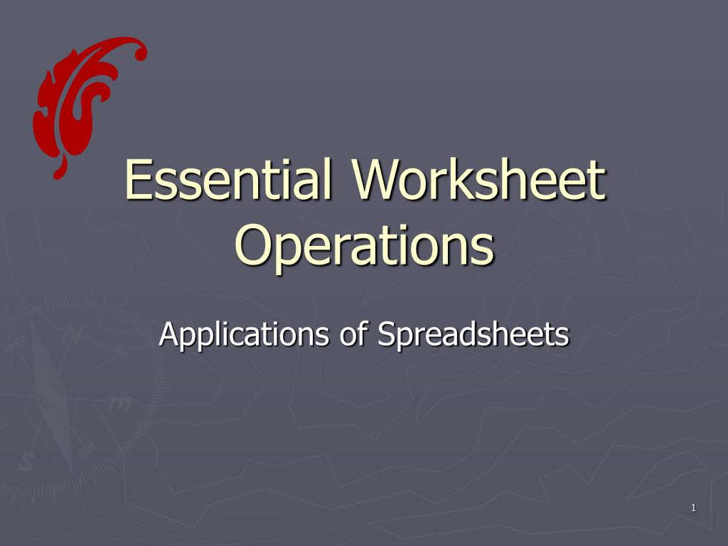 PPT - Essential Worksheet Operations PowerPoint Presentation, free ...