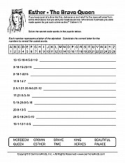 esther worksheet
