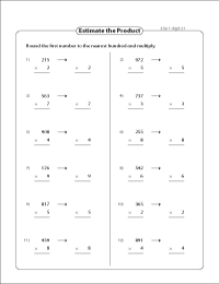 estimate products worksheet