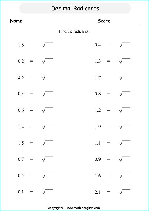 Printable primary math worksheet for math grades 1 to 6 based on ...