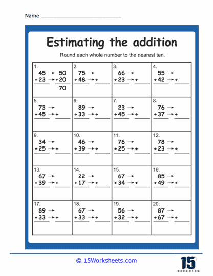 Estimating Sums Worksheets - 15 Worksheets Library