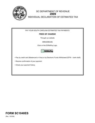 Individual Declaration of Estimated Tax with Instructions and ...