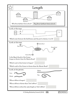 Estimating length, 2nd grade | 2nd grade Math Worksheet | GreatSchools