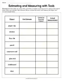 Estimating and Measuring with Tools Worksheet by Teach Simple