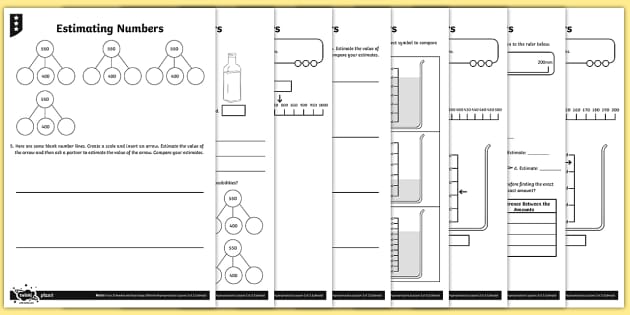 Estimating Numbers Differentiated Worksheet / Worksheets