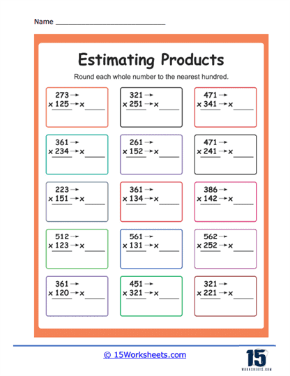 Estimating Products Worksheets - 15 Worksheets Library