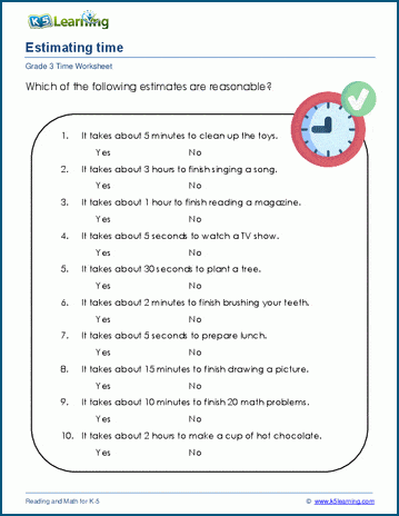 estimating worksheet 3rd grade