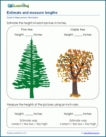 Estimating lengths worksheets | Worsheets library