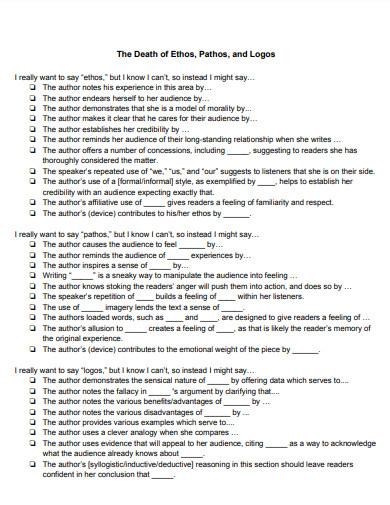 Quiz & Worksheet - How to Teach Ethos, Pathos & Logos | Study.com ...