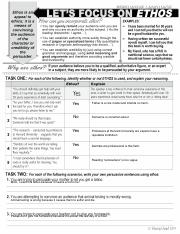 Ethos Pathos Logos Worksheets #1.pdf - Yes Father is a role model ...