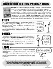 Ethos Pathos Logos Worksheet 1 .pdf - Yes The speaker is talk ...
