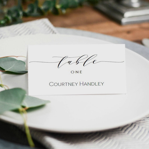 Place Card Template, Wedding Escort Card Printable, Seating Card ...