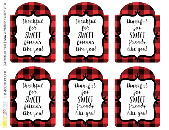 etsy printable gift tags
