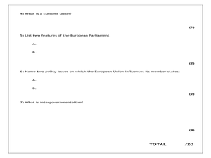 european union worksheet