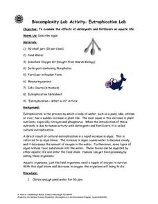 Eutrophication Lab Lesson Plan for 6th - 8th Grade | Lesson Planet