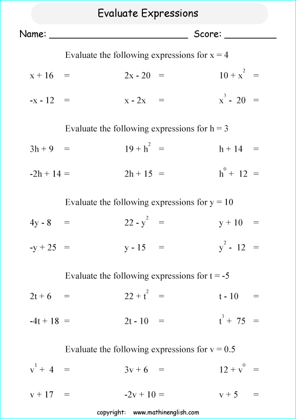 Printable primary math worksheet for math grades 1 to 6 based on ...