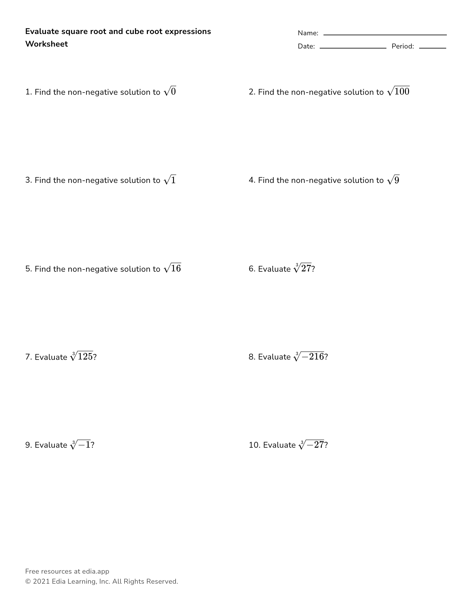 Edia | Free math homework in minutes