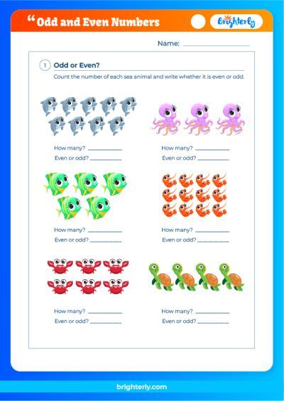 even and odd numbers worksheet