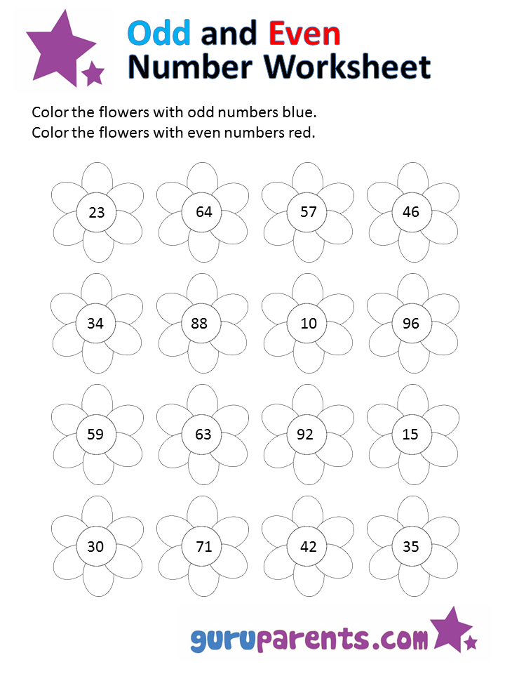 even and odd worksheet