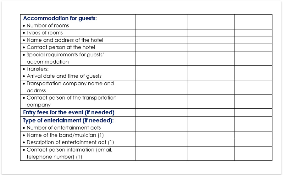 Event planning template download free pdf and doc