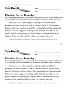 every day edits completed worksheet