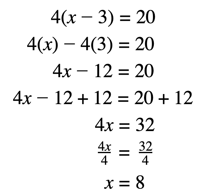 examples of distributive property equations