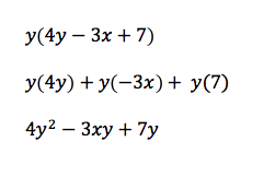 examples of distributive property equations