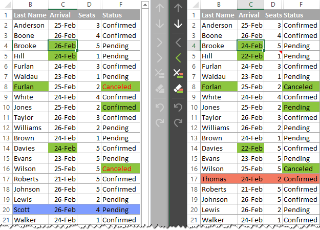 How to compare two Excel files or sheets for differences