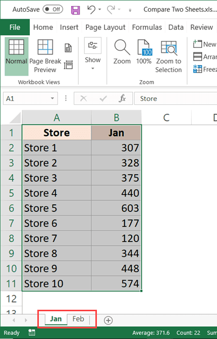 How to Compare Two Excel Sheets (for differences)