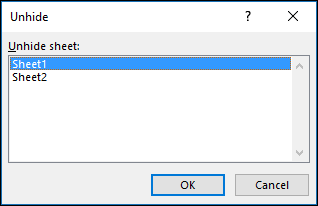 Hide or Unhide worksheets - Microsoft Support