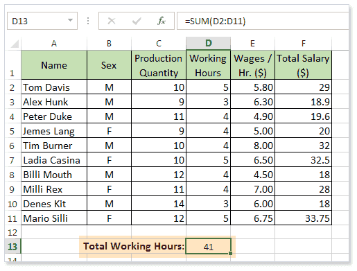 excel math worksheet