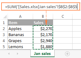 Excel reference to another sheet or workbook (external reference)