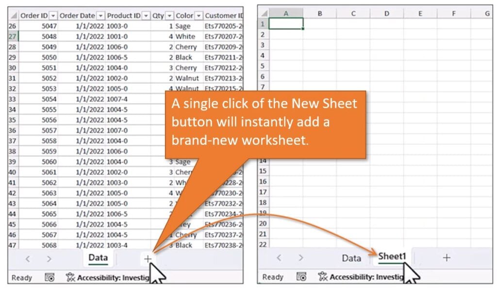 Double Click New Sheet Button Excel Campus Worksheets Library