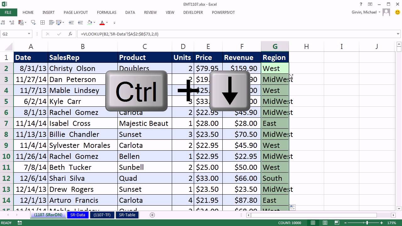 Excel Magic Trick 1107: VLOOKUP To Different Sheet: Sheet Reference ...