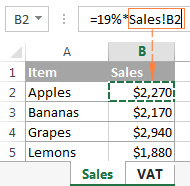 excel reference another worksheet