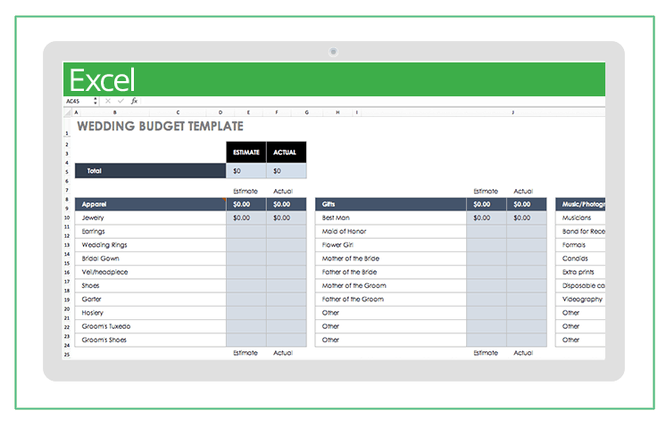 excel templates budget worksheet