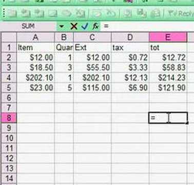 Excel Spread Sheet Basics - Using a Formula - Worksheets Library