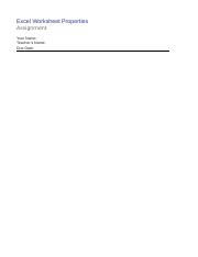 Hands-on Assignment-Excel Workbook Properties-Excel Worksheet.xlsx ...