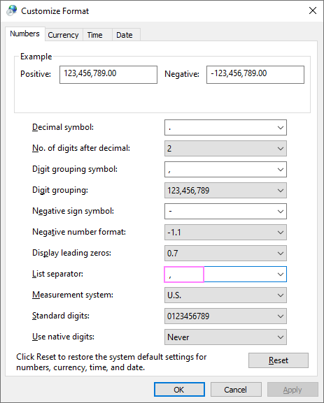 How to change Excel CSV delimiter to comma or semicolon