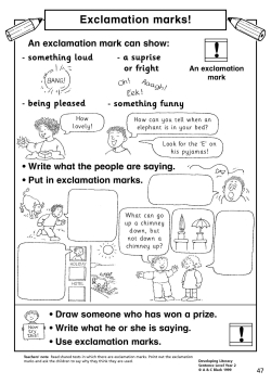 Exclamation marks! | Punctuation | KS1 | Teachit