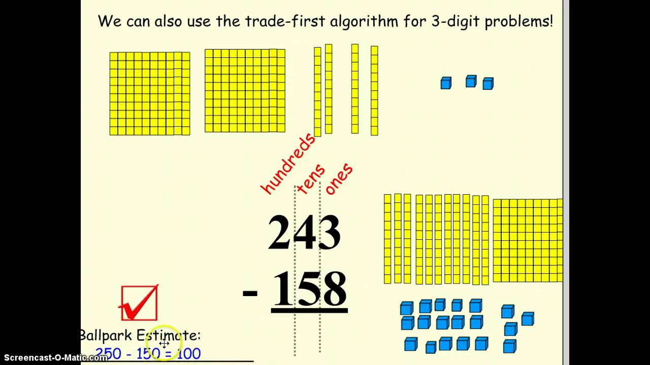 Trade First Subtraction - Worksheets Library