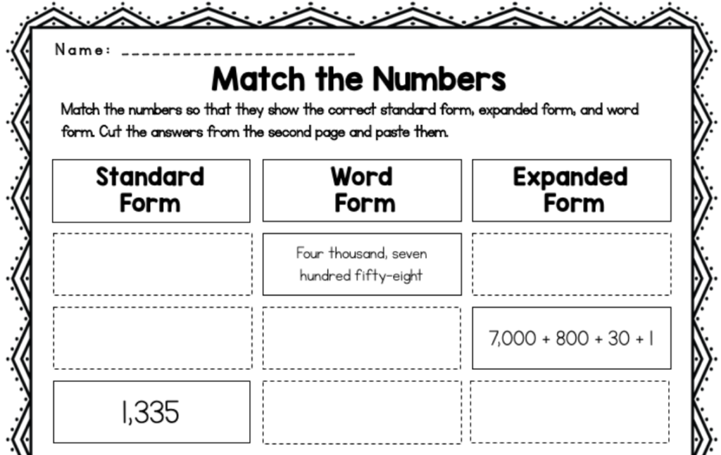 Representing Numbers: Standard Form, Word Form, and Expanded Form ...