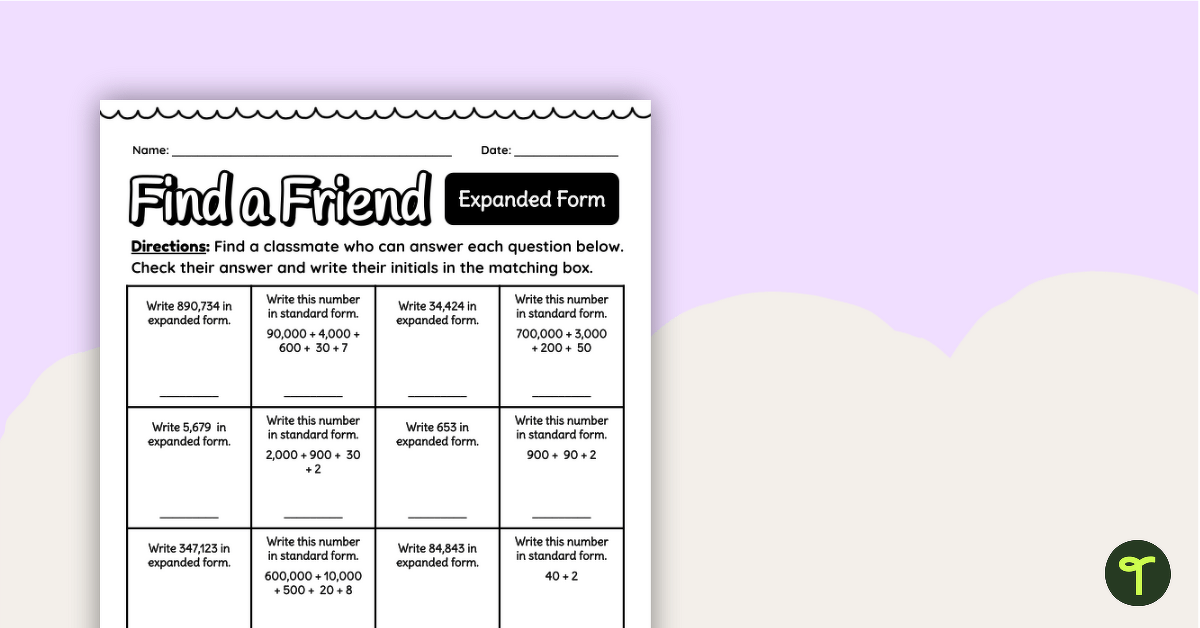 Adding within 1 000 Expanded Form Worksheet Teach Starter