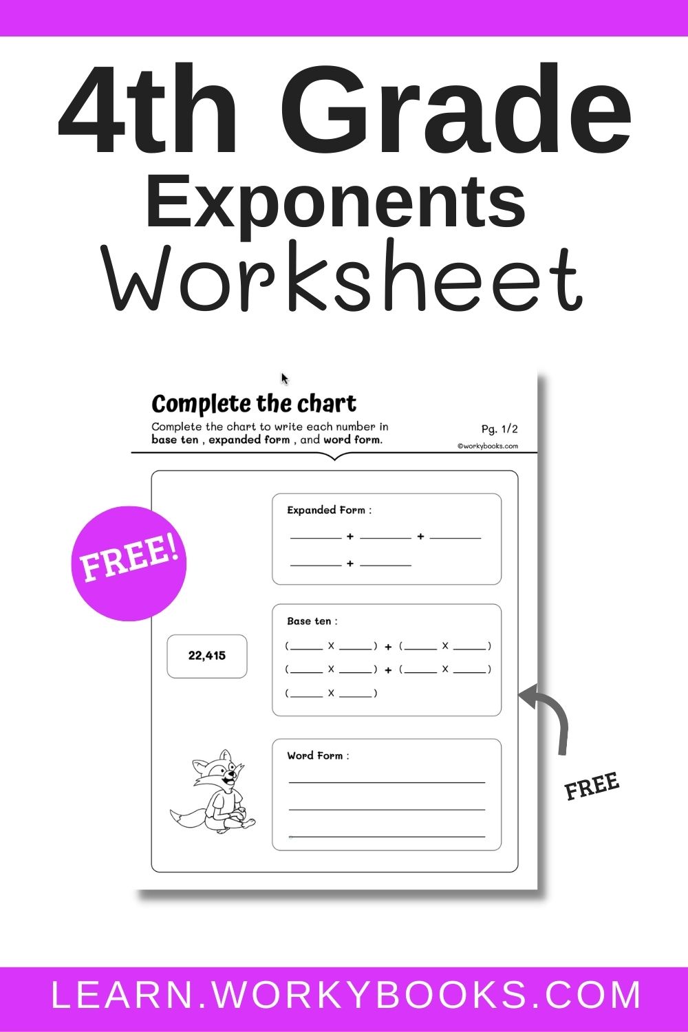 Place Value Worksheet FREEBIE 4 Digit Place Value by The Froggy ...