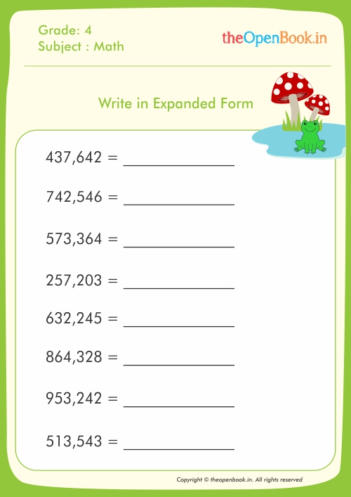 Expanded Notation Worksheet Digital Worksheets Library