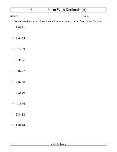 expanding fractions worksheet